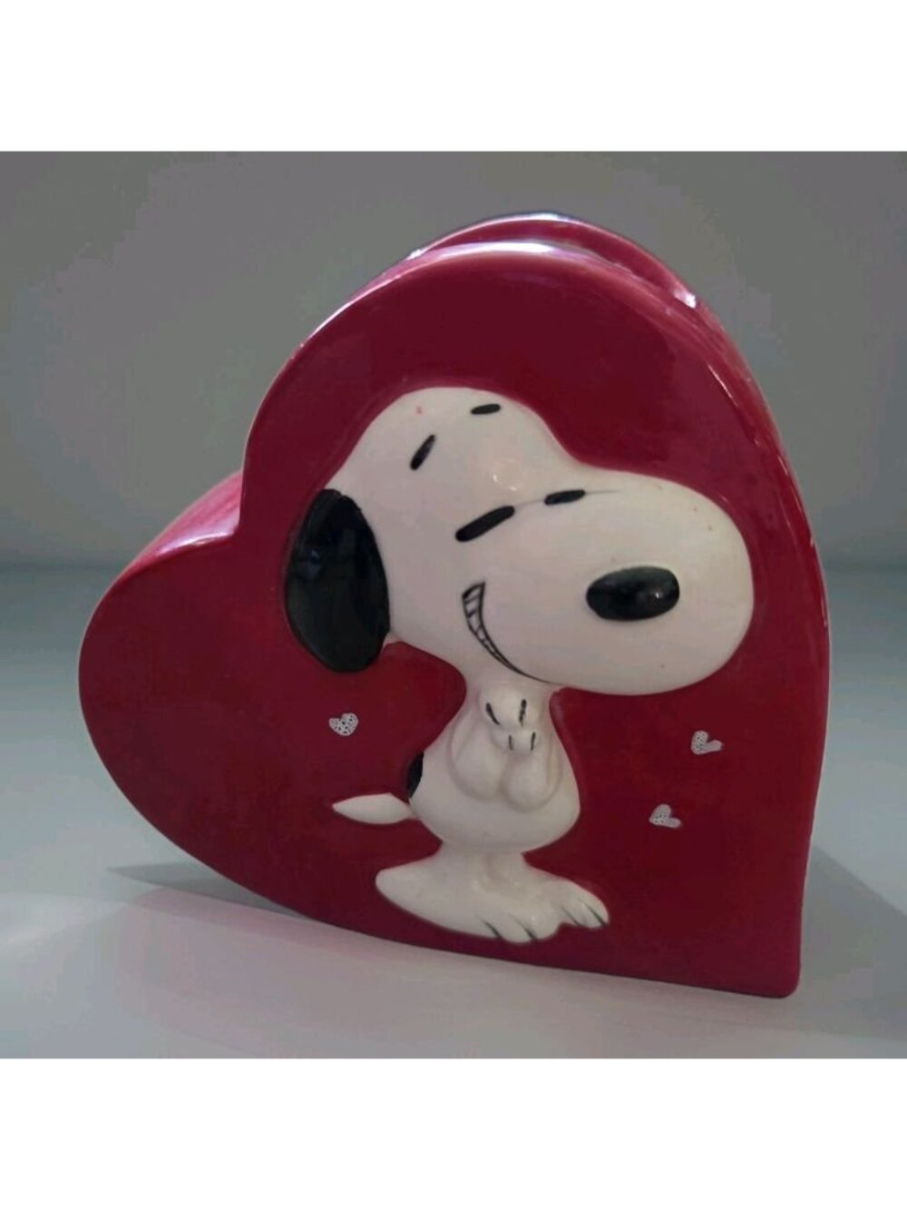 PEANUTS Snoopy Heart Ceramic Bud Vase Retro Decor Display Collector Valentine